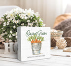 SRADMO Easter Sign, Carrot Patch Easter Wood Box Sign Desk Decor, Easter Carrot Decorations, Farmhouse Easter Theme Wooden Block Box Sign Decoration for Home Office Shelf Table Decor