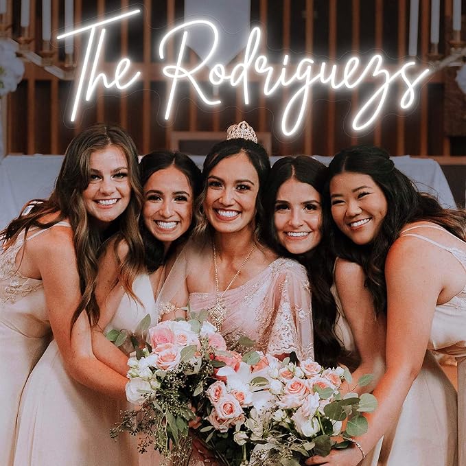 Neon Sign Customizable for Wedding Decor Custom Neon Signs for Holiday Day Gift Wall Decor or Business Logo (Size Option 14 inches ~ 60 inches)