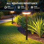 LETMY Solar Pathway Lights Outdoor, 6 Pack 2X Brighter Solar Lights Outdoor Waterproof, Taller Pathway Light with Larger Panel, Auto On/Off Up to 12Hrs Driveway Light for Yard Outside Patio Path Lawn