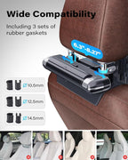 OQTIQ Adjustable Car Headrest Pillow, Fit for Different Heights, Memory Foam Car Neck Pillow for Driving, Comfortable Ergonomic Design Road Trip Essentials Car Pillow with Tablet Holder and Hook