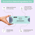 Peppermint Incense Sticks 100 gm Pack, Charcoal Free - 100% Natural,Organic Non Toxic Insence Sticks, Inscents Made with Flowers, Meditation Gifts for Spiritual Cleansing, Relaxation