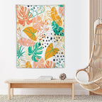 ICMOLYYENLO Tropical Palm Leaves Wall Tapestry, Wall Art for Room Decoration Beautiful Wall Hanging for Bedroom Living Room Dormitory Apartment 30x40 Inch