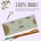 Raajsee Pine Incense Sticks 100 Gm Pack-100% Pure Organic Natural Hand Rolled Free from Chemicals-for Church,Aroma Therapy,Relaxation,Meditation & Sensual Therapy