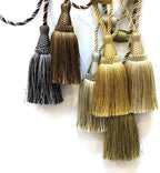 Fenghuangwu Curtain Tiebacks Handmade Elegant Curtain Tie Backs Holdbacks with Tassel for Home Office Decor 2 Pack - Black