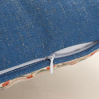 patdrea Designer Throw Pillow Covers Set of 4,Brilliant Vintage Red Tropical Linen with Floral Pattern Pillow Cover,Decorative Lumbar and Square Pillowcases Cushion for Bed Living Room Outdoor