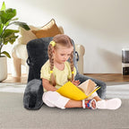 SLIGUY Reading Pillow Standard Bed Pillow for Sitting in Bed Couch or Floor-Backrest with Arms Support and Pockets, Adult Back Pillow Bed Chair for Bed Rest, Watching TV, Gaming, Dark Grey