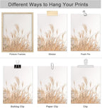 SIGNWIN Poster Bathroom Decor 11"x14"x 4, Wall Art Room Decor Multicolor for Living Room, Bedroom, Office White Pampas Grass Beach Ocean Shore Horizon Nature Wilderness Realism Landscape Colorful