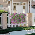 Artificial Faux Hanging Flowers Plants for Outdoor Summer Decoration, 2 PCS Fake Silk Flowers for Outside Daisy Planter UV Resistant Look Real for Patio Porch Home Decor(Mix Purple)