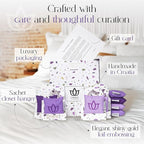 Lamiale Croatian Lavender 10 Scented Sachets for Drawers and Closets – Handmade Sachets, Natural Air Freshener, Moth Repellent, Ideal Gift for Her, Valentine's Day, Housewarming, Mother's Day.