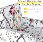 Kromax Mid-Century Modern Accent Chair for Living Room, 496 Lb. Weight Capacity, Dual Armrests, Comfy Extra Large Seat, Timeless Style Perfect for Reading & Relaxing, Red Floral