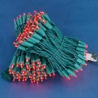 200 Count Red Wide Angle LED Christmas Lights, 66 ft Green Wire UL Certified Commercial Grade 5mm Holiday String Light Set (Red)