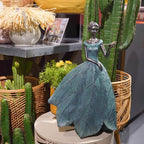 Guichifun Fairy Statue Collection Home Decoration - Leaf Angel Girls with Dragonfly Resin Home Decor for Outside or Inside Rustic Garden Outdoor Yard Decorations Figurines Gift 12 x 8.5 x 18 Inch