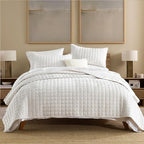 Secgo Queen Comforter Set for Bed - Velvet Quilts Queen Size, Black Bedspreads (90 * 98 Inch) with 2 Pillow Shams, Patchwork Reversible Lightweight Bedding