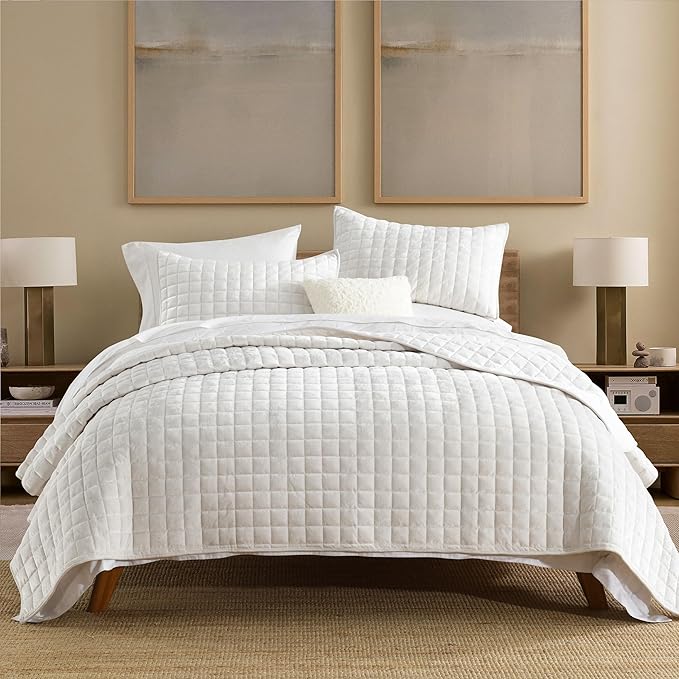 Secgo California King Comforter Set for Bed - 100% Cotton Cal King Size, Black Bedspreads (120 * 110 Inch) with 2 Pillow Shams, Patchwork Reversible Lightweight Bedding