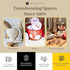 Young's Inc Wood Block Home Wall Clock and Sign, Wall Art for Living Room Decor, Farmhouse, Wall Decor, Battery Operated Clock, Set of 4