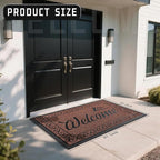 Yimobra Welcome Mat, Heavy Duty Sturdy Door Mats for Home Entrance Outdoor Indoor, Front Doormat for Outside Patio Floor Entry Porch Garage Office, Waterproof, Low Profile, 47X32 Inches, Maroon