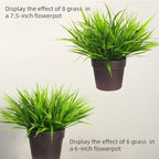 alyptus Artificial Grass Outdoor 12 Bundles Fake Plants Outside Green Onion Faux Greenery Shrubs for Front Porch Planters Pot Décor for Outdoors (Grass)