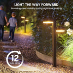 Solar Pathway Lights Outdoor Waterproof, 2 Pack with 4 Head Solar Lights Outdoor Super Bright Up to 12Hrs, Auto On/Off Garden Light for Yard Patio Path Walkway Driveway Outside Decor