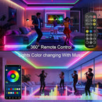 20FT COB RGB+IC LED Strip Lights, IP67 Outdoor 24V RGB LED Lights for Bedroom with RF Remote Smart App Control Music Sync Color Changing for Garden Outdoor Decor Pool Patio Party DIY Decoration