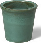 Emissary Round Stoneware Planter (Parent SKU 12012) (Green, 8" D x 7" H)