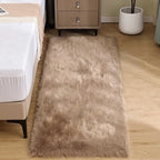 Goolela Furry 2x6 Fluffy Faux Sheepskin Beige Washable Shag Rug for Living Room Bedroom Sofa Cute Room Decor Rectangle