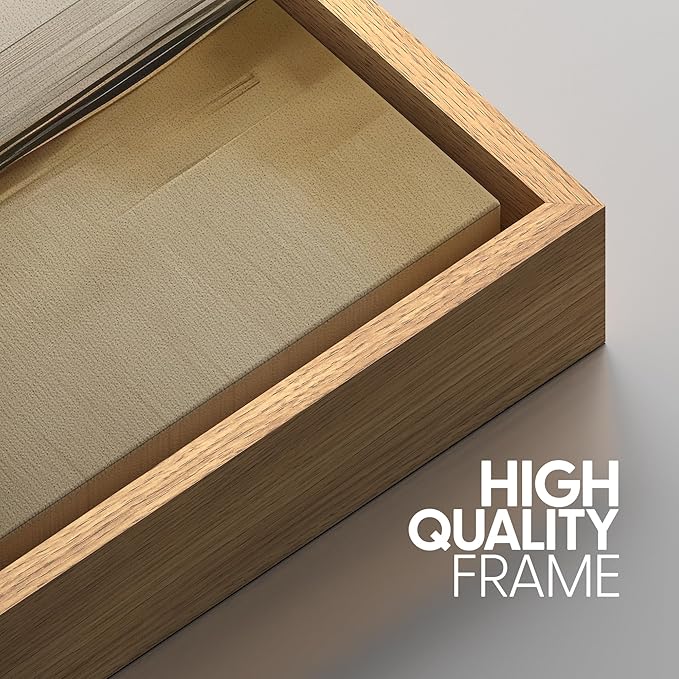 SIGNWIN Framed Canvas Print Wall Art Warm Neutral Horizon Abstract Beige and Brown Landscape Photography Modern Art Minimalist Black and White for Living Room, Bedroom, Office - 16"x24"x3 Natural