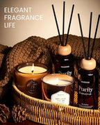 M&SENSE Linen Scent Reed Diffuser | 6.3 fl oz Natural Essential Oil Diffuser with Sticks, Non-Toxic Housewarming Aromatherapy Diffuser Gift for Bathroom & Shelf Decor