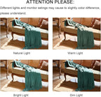 lifein Throw Blanket for Couch, Soft Boho Decor Bed Throw,Cozy Blue Chenille Knitted Small Farmhouse Lightweight Throw for Spring(Aqua,50 * 60")