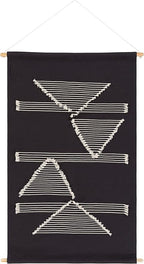 Mark&Day Wall Art, Hohenzell Modern Farmhouse Black Macrame Tapestry Wall Hanging for Living Room, Bedroom, Office or Kitchen (36"H x 24"W)