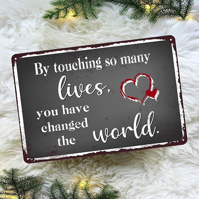 Nurse Retirement Gifts for Women, Nurses Practitioner Metal Tin Signs Home Decor Nursing School Graduation Happy Retirement Accessories Thank You Sign 8x12 Inch