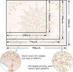 Lunerfex Floral Mandala Tapestry Boho Tapestry for Bedroom Orange Tapestries Wall Hanging Living Room Wall Art and Home Decor 70x90