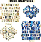 NGETC 50PCS Wall Collage Kit Double-Sided Printed Botanical Illustration Tarot Aesthetic Pictures Retro Wall Art Hippie Room Wall Decor Boho Postcards Pack Nature Posters for Adults Teen Girls Room