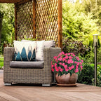 Artificial Impatiens Bouquet Flowers for Outdoors Silk Faux Flowers for Outdoor Impatiens Plants Decor Indoor Planters Kitchen Planters and Balcony Decorations 4PCS (Rose Red)