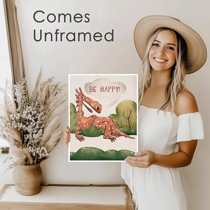 Dragon Art Prints (Set of 4) - Unframed - 8x10s | Wall Art for Enhancing Home or Office Decor | Kid's Room Decor | Living Room Decor | Bedroom Decor | Classroom Decor | Bedroom Wall Art