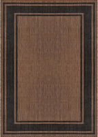 Beverly Rug Outdoor Rug 6x9 Modern Bordered Area Rugs for Indoor and Outdoor Patio Deck Porch Garden Waterproof Weather Sun Resistant Washable Outside Carpet (6 x 9 Gold)