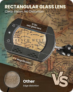 10X Round Magnifying Glass with Light and Stand, 2-in-1 LED Lighted Desk Lamp & Clamp, 5 Color Modes Stepless Dimmable, Hands-Free Magnifier Desk Lamp for Reading Craft Close Work B02DL05