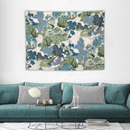 Asian Floral Wall Tapestry, 40"x30", Bedroom & Living Room Decor