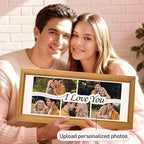 Gifts for Him/Her - Personalized Photo Frame with Love Design, Wall Mount or Tabletop Display, Romantic Gifts for Boyfriend Girlfriend Anniversary Birthday Valentine's