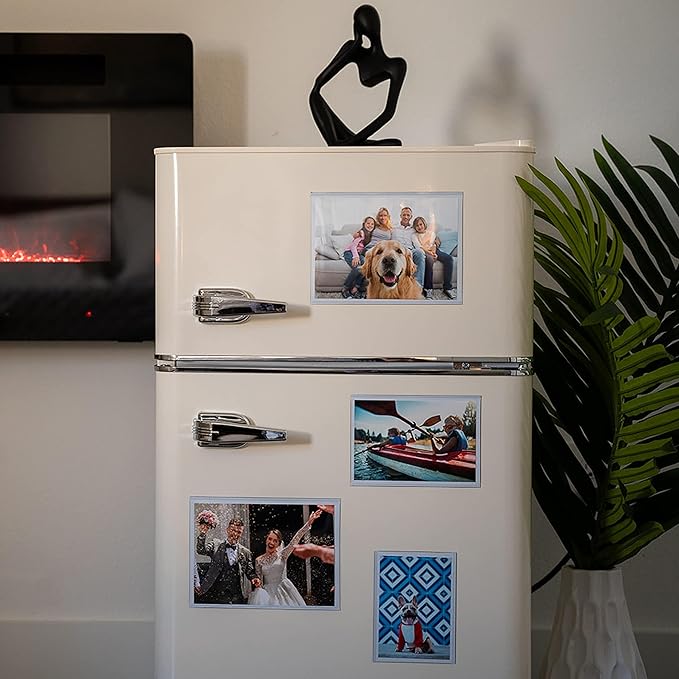 Magtech Magnetic Photo Pocket Picture Frame, White, Holds 5 x 7 Inches Photos, 10 Pack, Made in the USA (15710)