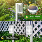 Solar Pathway Lights Outdoor, 2 Pack Upgraded Outdoor Solar Lights for Outside Super Bright Up to 12Hrs, IP65 Waterproof Solar Garden Lights for Yard Landscape Path Walkway Decoration(Cool White)