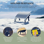 WestinTrends Dylan Outdoor Patio HDPE Adirondack Ottoman Footrest, Navy Blue