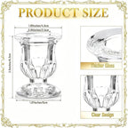 48 Pcs Clear Glass Taper Candle Holders Bulk, 2.5 Inch Small Candlestick Stands, Elegant Table Centerpieces for Wedding, Christmas, Valentine’s Day, Party, Home and Dining Room Decorations (Clear)