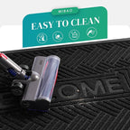 Mibao Front Door Mat Outside Entrance, Durable Outdoor Indoor Mat, Low Profile Heavy Duty Doormat, Non-Slip, Traps Dirt and Moisture, Easy Clean Patio Porch Entryway Mat, 36" x 24", Black