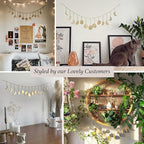 BASE ROOTS Moon Phase, Gold Wall Decor for Bedroom & Living Room, Bohemian Wall Decor, Handmade Hammered Metal 36" 13 Phases Moon, Celestial Wall Art, Gift for Women & Kids