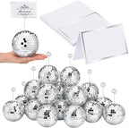 Maitys 60 Pcs Disco Ball Table Number Holders Silver Place Card with Swirl Wire Name Cards Photo Stand Clips Picture Holder for Christmas Wedding Party Favor (4 Inch)