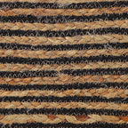 REDEARTH · Cube Pouf Foot Stool Ottoman - Jute Braided Pouffe Poof Accent Sitting Footrest for The Living Room, Bedroom, Nursery, Lounge 50% Jute 50% Cotton Set of 2 (14.5”x14.5”x16”; Natural Black)