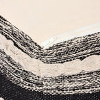 REDEARTH · Tufted Pouf Ottoman with Filler Textured Storage Cube Bean Bag Pouffe Footrest for Living Room, Bedroom, Nursery, Kidsroom; 100% Cotton (17.5"X17.5"X17.5", Char Delineate Black)