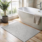 CAMILSON Easy Jute Rug 2x3, Indoor Outdoor Gray Color Farmhouse Area Rugs for Living Room and Kitchen Rug, Solid Boho Woven Design, Easy-Cleaning, Washable Outside Carpet Alfombras (2 x 3)