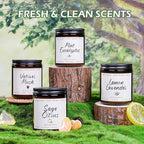 Auelife Mint Eucalyptus Candle | Aromatherapy Candle for Relaxation, Soy Candles for Home Scented, Home Fragrance Gifts for Women Men - Long-Lasting 7oz Jar