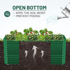 Land Guard 6x3x3ft Rectangular Galvanized Raised Garden Beds, Large-Capacity Metal Planter Box Outdoor, Durable Deep Raised Garden Bed 3ft Tall, Raised Beds for Gardening Vegetables, Forest Green